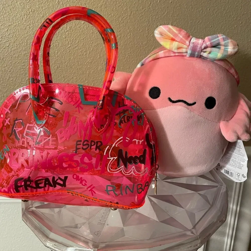 Hello 3 AM PVC Graffiti Purse & Lady Kraken Squishmallow Great Gifts NWT!